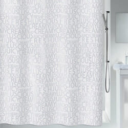 Spirella 7610583162762 rideau de douche Anneau Polyester Gris, Blanc