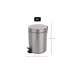 Spirella 7610583163875 poubelle 3 L Rond Acier