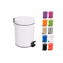 Spirella 7610583163950 poubelle 5 L Rond Acier Blanc