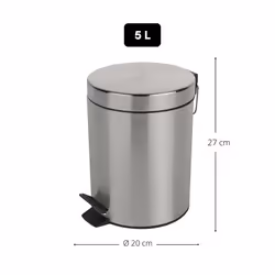 Spirella 7610583163967 poubelle 5 L Rond Acier