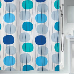 Spirella 7610583167316 rideau de douche Anneau Polyester Bleu, Gris, Blanc