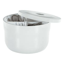 Spirella 7610583172037 Boîte de rangement Rond Polystyrène Blanc