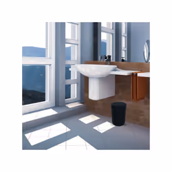 Spirella 7610583172082 poubelle 5 L Rond Polystyrène Noir