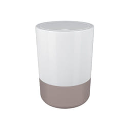 Spirella 7610583175588 poubelle 5 L Rond Polypropylène (PP) Taupe, Blanc