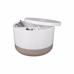 Boite de rangement de la marque Spirella. Un conteneur d'accessoires rond et élégant. Convient pour ranger divers petits obje ...