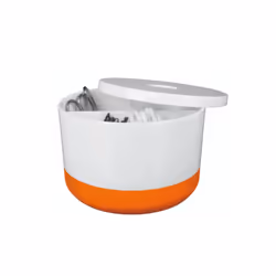 Spirella 7610583175892, Rangement de salle de bain, Orange, Blanc, Plastique, 14 cm, 90 mm