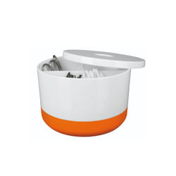 Spirella 7610583175892 Armoire de rangement de salle de bain Orange, Blanc Plastique