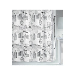 Spirella 7610583179487 rideau de douche Anneau Polyester Noir, Blanc