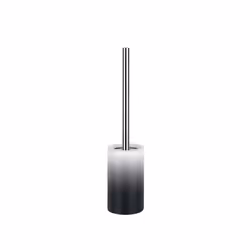 Spirella 7610583179555, Support et brosse pour toilettes, Noir, Blanc, Vitrocéramique, 105 mm, 105 mm, 420 mm