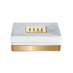 Spirella 7610583179784 porte-savon Or, Blanc