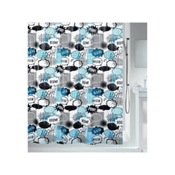 Spirella 7610583186881 rideau de douche Anneau Poly-acétate de vinyle (PEVA) Noir, Bleu
