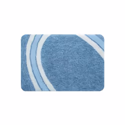 Spirella TAPIS DE BAIN, Bleu, Monochromatique, Rectangulaire, Microfibre, 40 °C, 60 x 90 cm