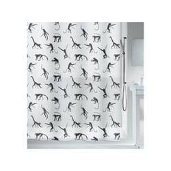 Spirella 7610583191304 rideau de douche Anneau Poly-acétate de vinyle (PEVA) Noir, Blanc