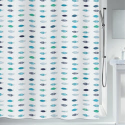 Spirella 7610583192615 rideau de douche Anneau Polyester Bleu, Blanc
