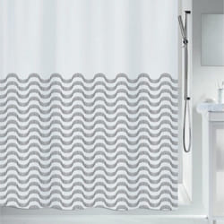 Spirella 7610583201607 rideau de douche Anneau Polyester Noir, Blanc