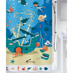 Spirella Pirates, Image, Polyester, Multicolore, Lavage en machine, 40 °C, 1800 mm