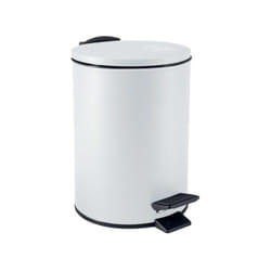 Poubelle à pédale ADELAR 3L Acier Blanc mat Spirella