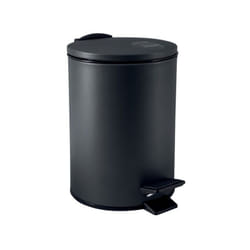 Spirella Poubelle à pédale Acier ADELAR 3L Noir Mat