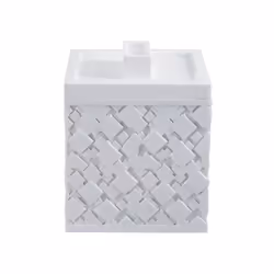 Boîte à cotons de la marque Spirella. Idéale pour conserver les produits de soins tels que les cotons-tige, les boules de cot ...