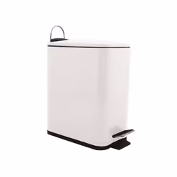 Spirella Erik, 5 L, Rectangulaire, Acier inoxydable, Blanc, Pédale, 140 mm