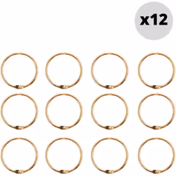 Lot de 12 anneaux pour rideau de douche de la marque Spirella. Pratique à installer et à enlever grâce à la petite ouverture. ...