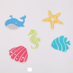 Lot de 5 Stickers figurines antidérapantes de douche ou baignoire PVC WATERWORLD 12x12cm Multicolor Spirella