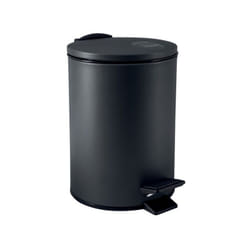 Spirella - Poubelle à pédale Acier adelar 5L Noir mat