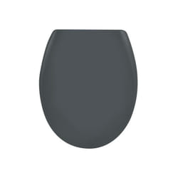 Spirella - Abattant wc easy clip Thermo Dur Gris - Charnières Inox