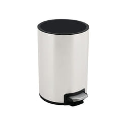 Spirella - Poubelle à pédale Inox riku 5L Blanc mat