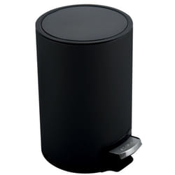 Poubelle à pédale Inox riku 5L Noir mat Spirella