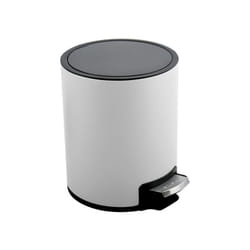 Spirella - Poubelle à pédale Inox riku 3L Blanc mat
