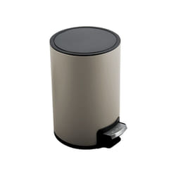 Spirella - Poubelle à pédale Inox riku 5L Taupe mat