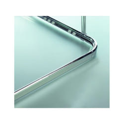Spirella - Barre tringle pour rideau de douche d'angle à fixer en Alu surprise 170x75cm Finition Brillante