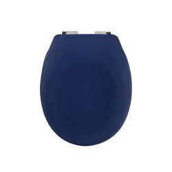 Spirella Abattant Wc Thermo Dur NEELA Bleu Foncé Mat - Charnières ABS Chromé, Allongé, Abattant rigide, Bleu, ABS, Duroplast, ...