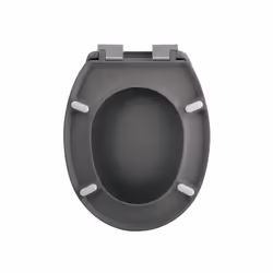Spirella Abattant Wc Thermo Dur NEELA Gris Mat - Charnières ABS Chromé