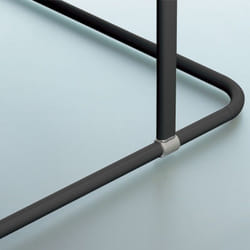 Spirella - Barre / Tringle d'angle noire pour Rideau de Douche Magic Universal