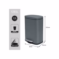 MSV 10.21560 poubelle Rectangulaire Acier Gris