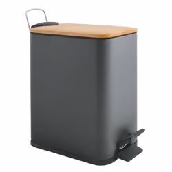 Poubelle à pédale de la marque Spirella. Avec sa forme rectangulaire et sa couleur tendance, la poubelle à pédale moderne de  ...