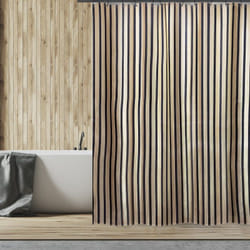 Spirella - Rideau de douche Polyester tessa 180x200cm Noir et Beige
