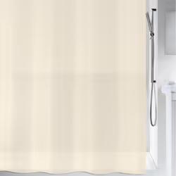 Spirella RIDEAU DE DOUCHE, Monochromatique, Anneau, Poly-acétate de vinyle (PEVA), Beige, 40 °C, 1800 mm