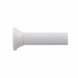 Spirella 7610583273017, Tringle droite à rideau de douche, Blanc, Aluminium, 125 cm, 2,2 m, 2,5 cm