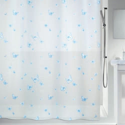 Spirella 7610583281913 rideau de douche Anneau Poly-acétate de vinyle (PEVA) Bleu clair, Blanc
