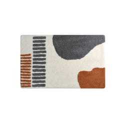 Tapis de bain Coton teiva 50x80cm Terracotta & Ecru Spirella