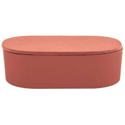 Spirella Takeo Boîte de rangement Ovale Fibre de bambou Terre cuite