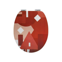 Abattant Wc MDF Terracotta Effet Gloss - Charnières Zinc Spirella