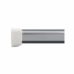 Spirella 7610583311467, Tringle à rideau de douche courbé, Gris, Aluminium, 90 cm