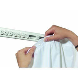 Barre de rideau de douche - SPIRELLA - Surprise - Blanc - 5 patins