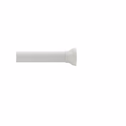 Spirella 7610583500304, Tringle droite à rideau de douche, Blanc, Aluminium, 125 cm, 2,2 m, 2,1 cm