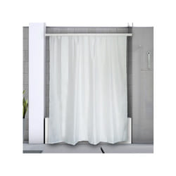 Spirella - Barre tringle pour rideau de douche ou baignoire extensible sans perçage en Alu surprise 75-125cm Blanc