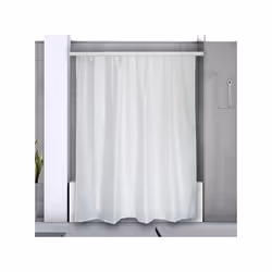 Barre tringle pour rideau de douche dangle à  fixer en Alu SURPRISE 90x90cm Blanc Spirella